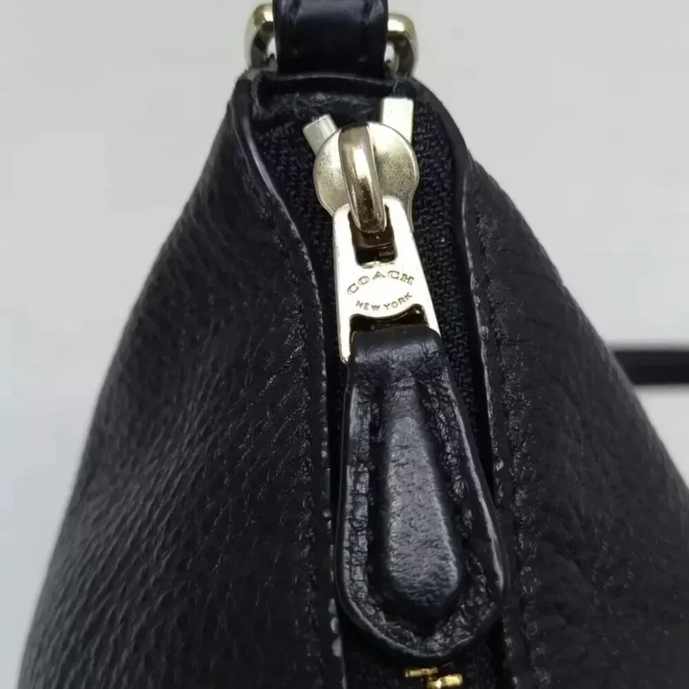 Coach Black Pebbled Leather Crossbody Tote